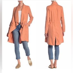 NWT Max Jeans Tencel Military Drape Jacket - Rouge Pink - S